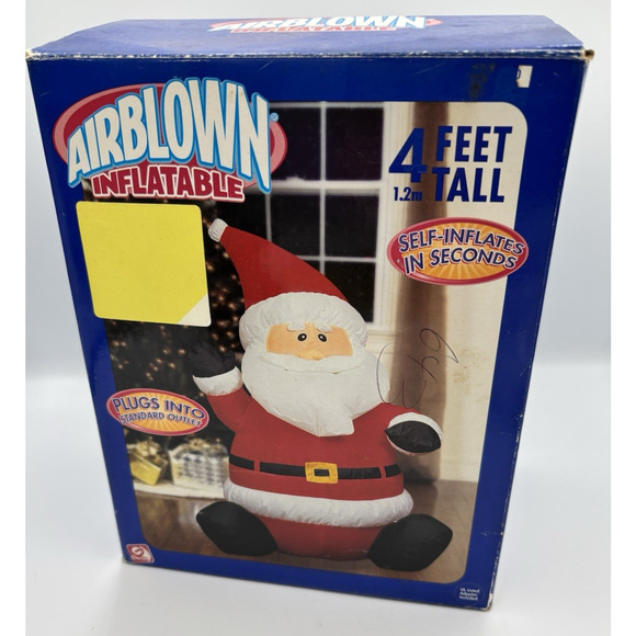 Gemmy AirBlown Inflatable 4ft Santa Opened To Show Its Working Plug In NEW - Picture 5 of 12